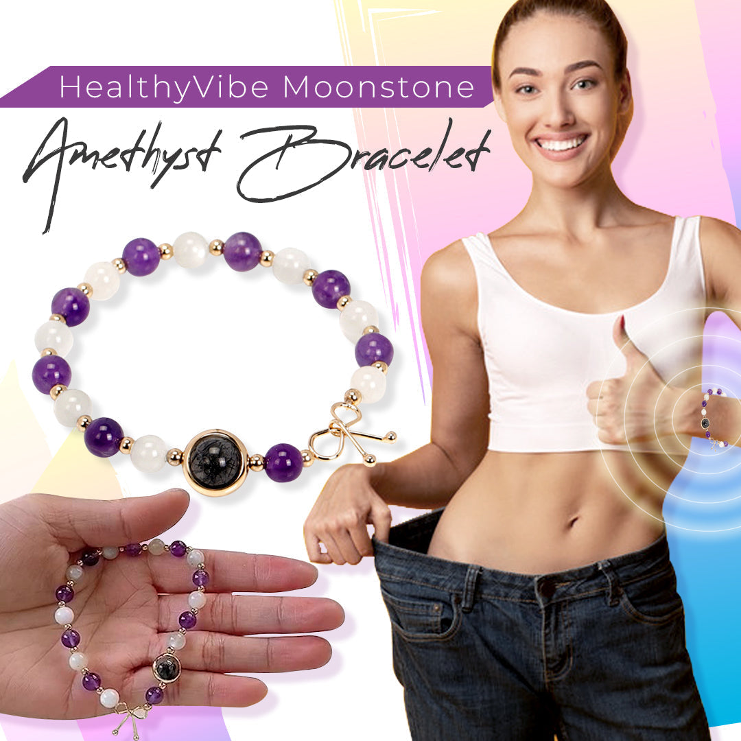 HealthyVibe-Moonstone Amethyst Bracelet Starry Sky 123 1pc $24.97 