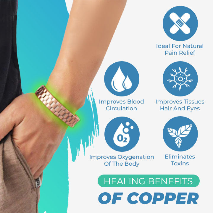 Men's Copper Magnetic Therapy Bracelet